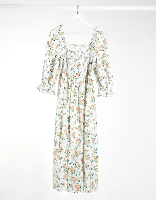 asos design shirred maxi dress in ditsy floral Daisy Street - Maxi Dress - Women - Polyester - 2 US