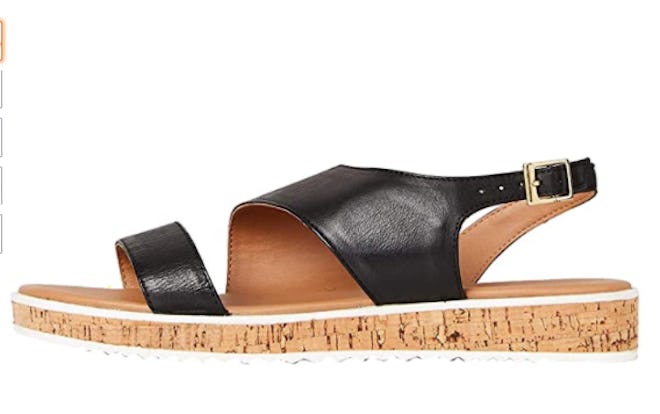 find. Women's Assymetric Cork Sole Leather 