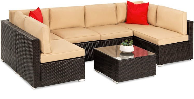 Best Choice Products Modular Outdoor Conversational Furniture Set (7 Pieces)