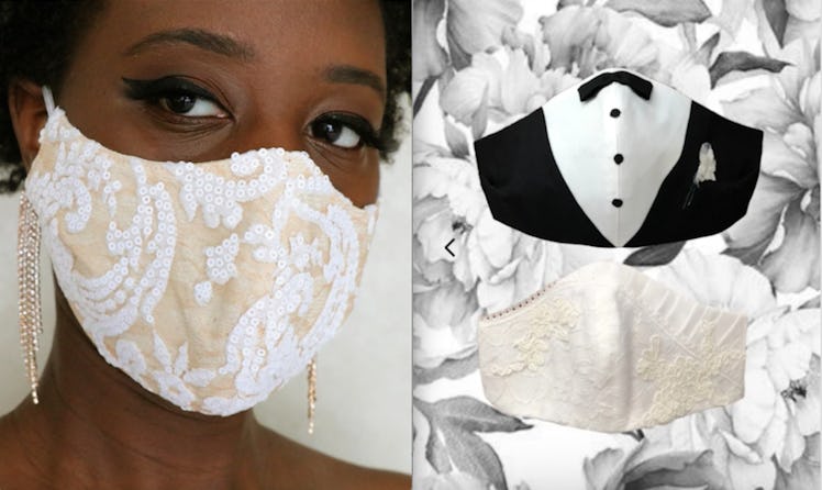 These face masks to wear on your wedding day make safety look stylish.
