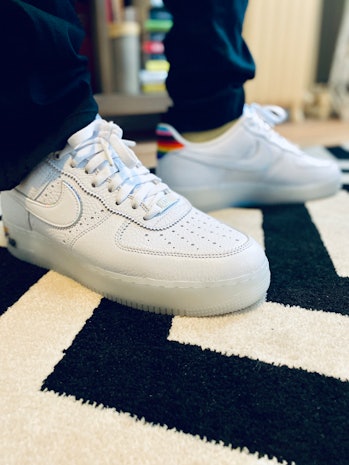Wearing Nike's Pride-themed Air Force 1: Super gay, super good