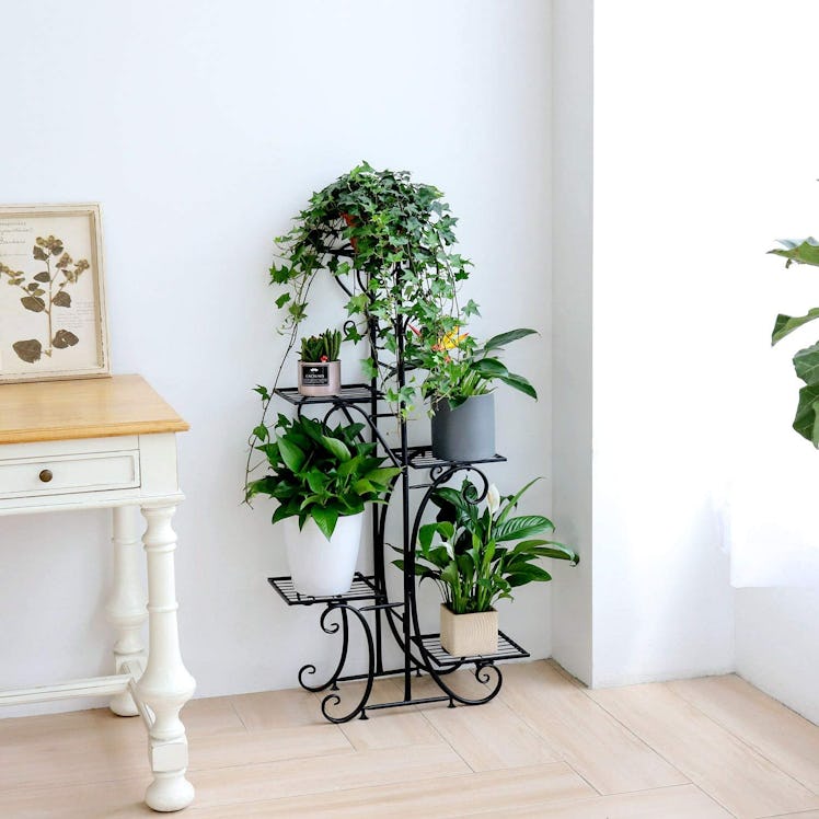 unho Wrought Iron Tall Plant Stand