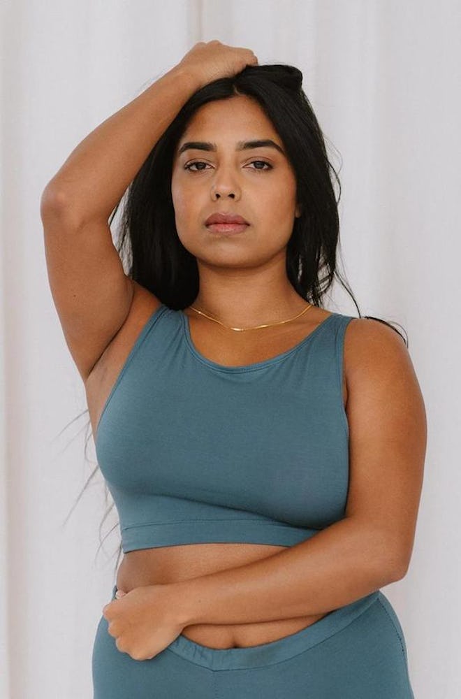 Wallace Crop In Teal