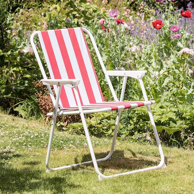 Harbour Housewares Folding Portable  Deck Chair - Pack of 4