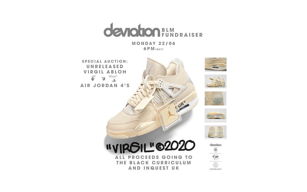 Virgil Abloh's Unreleased Off-White x Jordan 4s Sell for Over $180,000