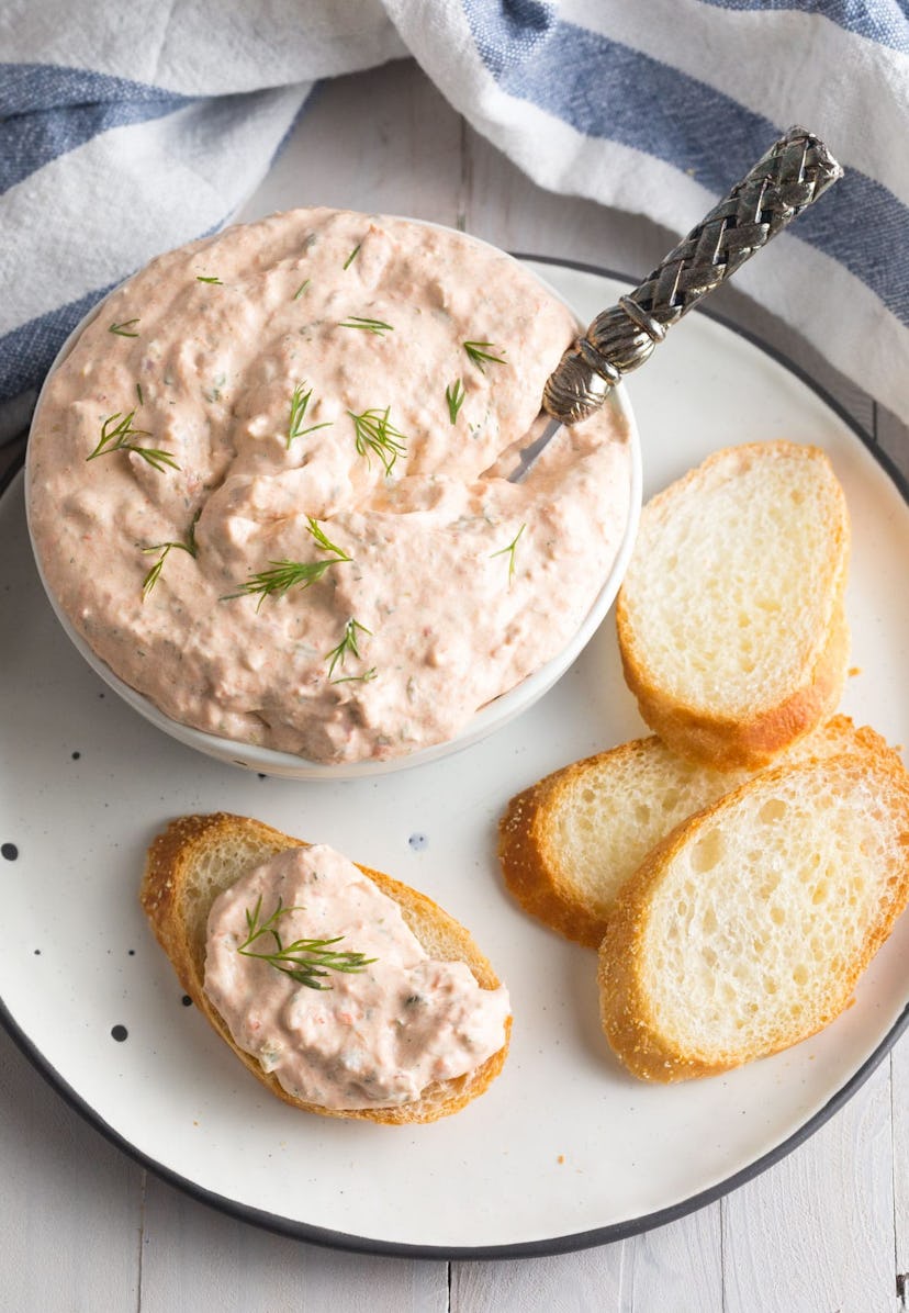 This smoked salmon dip recipe from A Spicy Perspective is a tangy summer dip recipe to try.