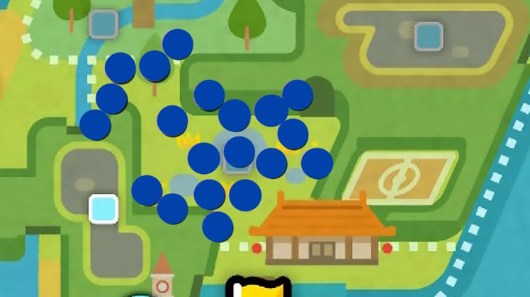 All locations of Digletts pinned on the map 
