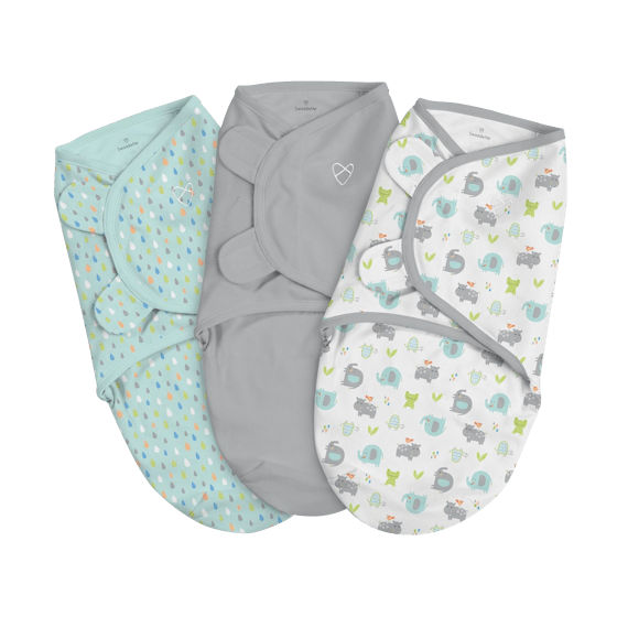 SwaddleMe Original Swaddle 0-3M - 3pk Jungle Drops S