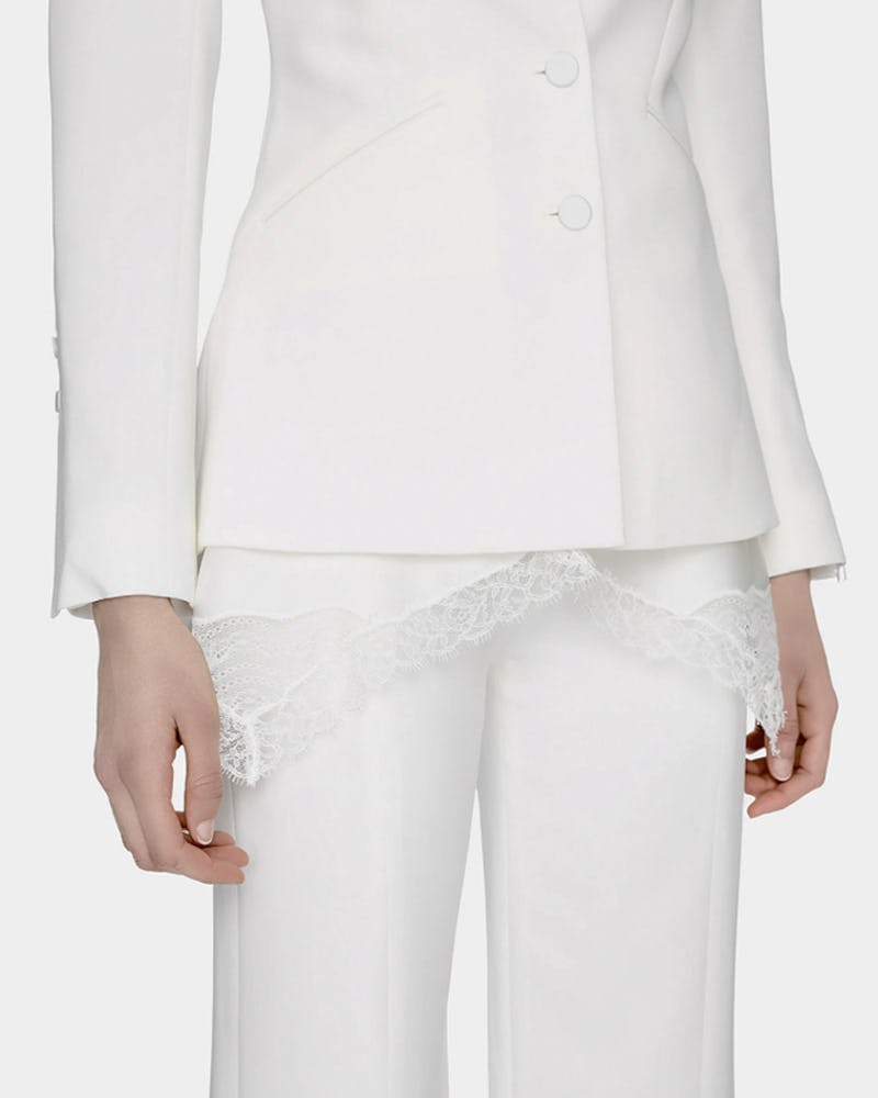 Jonathan Simkhai's Lace Trimmed Basque Blazer 