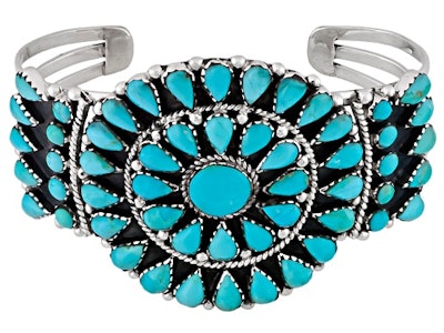 Turquoise Kingman Silver Bracelet