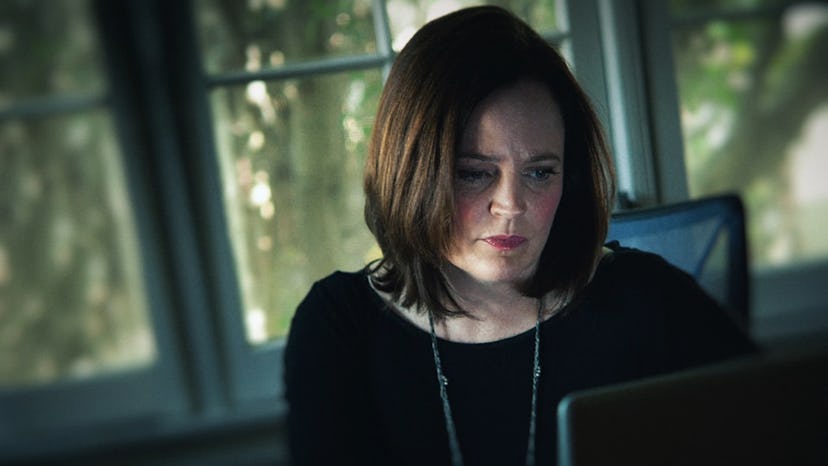 Michelle McNamara worked for years on her book I'll Be Gone In the Dark, via HBO press site.