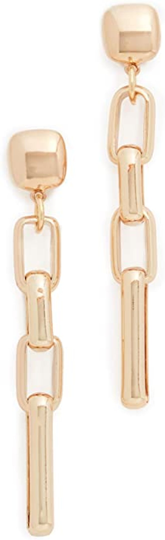 Kenneth Jay Lane Gold Link Earrings