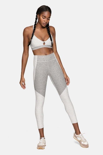 Outdoor Voices Steeplechase Bra and Two-Tone Leggings