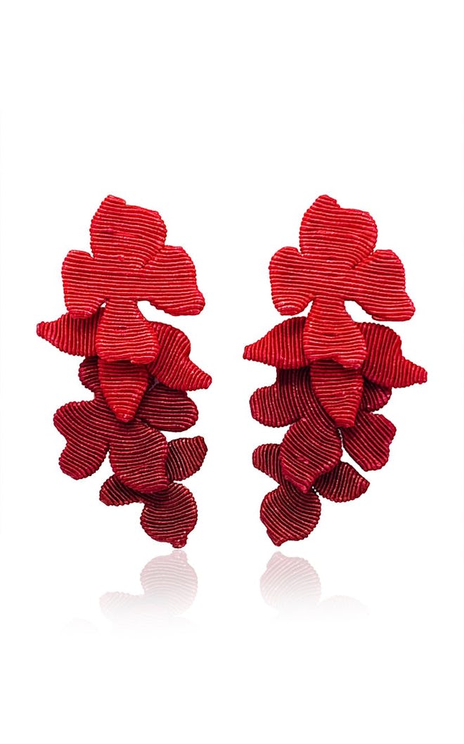 Blossom Silk Cord Clip Earrings