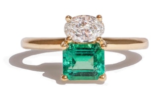 Emerald And Diamond Ring