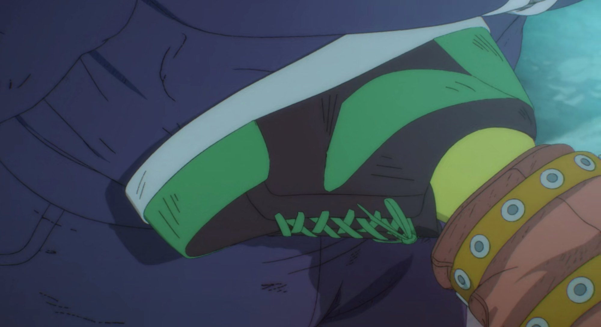 Nike-inspired sneakers in the Netflix anime series 'Dorohedoro'.