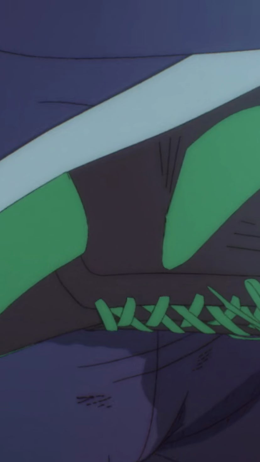 Nike-inspired sneakers in the Netflix anime series 'Dorohedoro'.