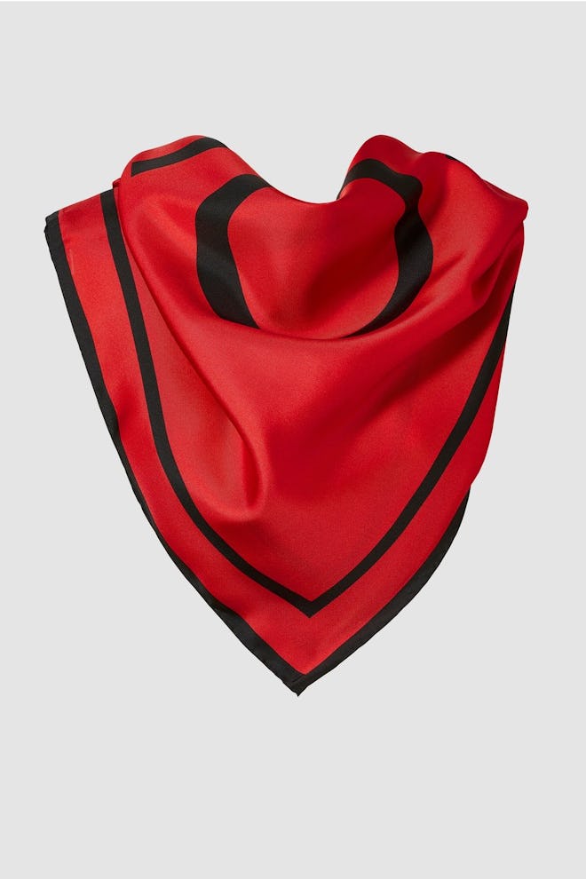 Rowe Silk Scarf Carmine Red