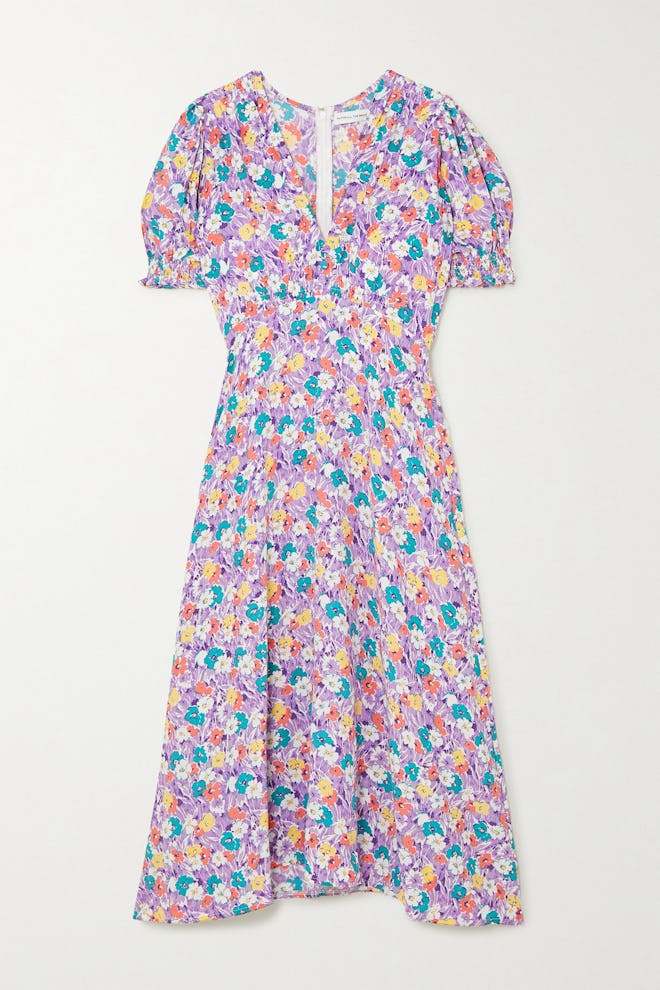 Faithfull the Brand Marie-Louise Floral-Print Crepe Midi Dress
