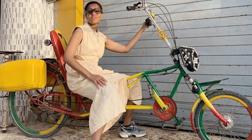 White Dress and Sneakers