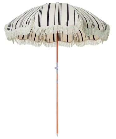 The Premium Beach Umbrella - Vintage Black Stripe