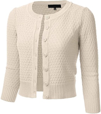 FLORIA Cropped Cardigan Sweater
