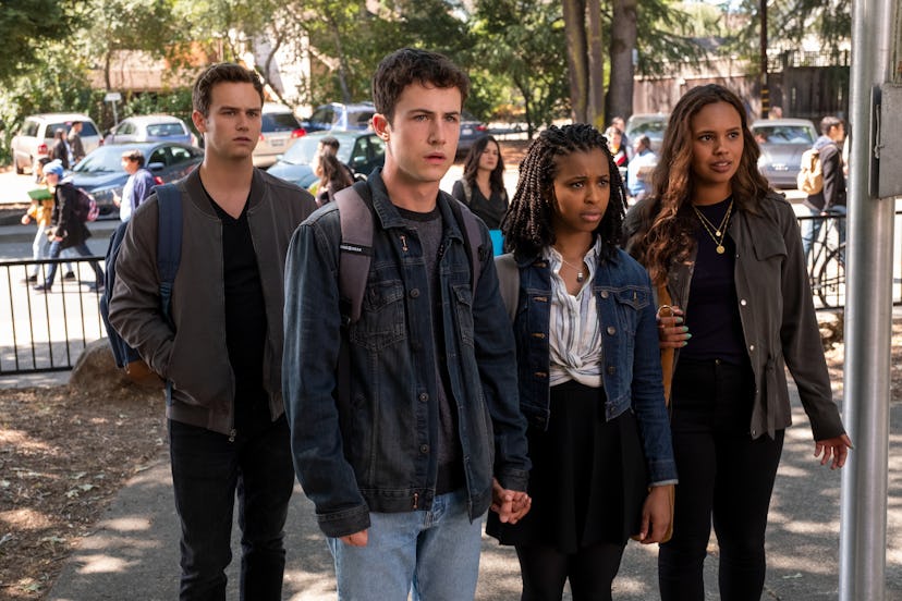 Justin, Clay, Ani, and Jess on 13 Reasons Why via the Netflix press site