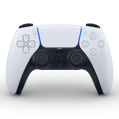 The PS5 controller in white 