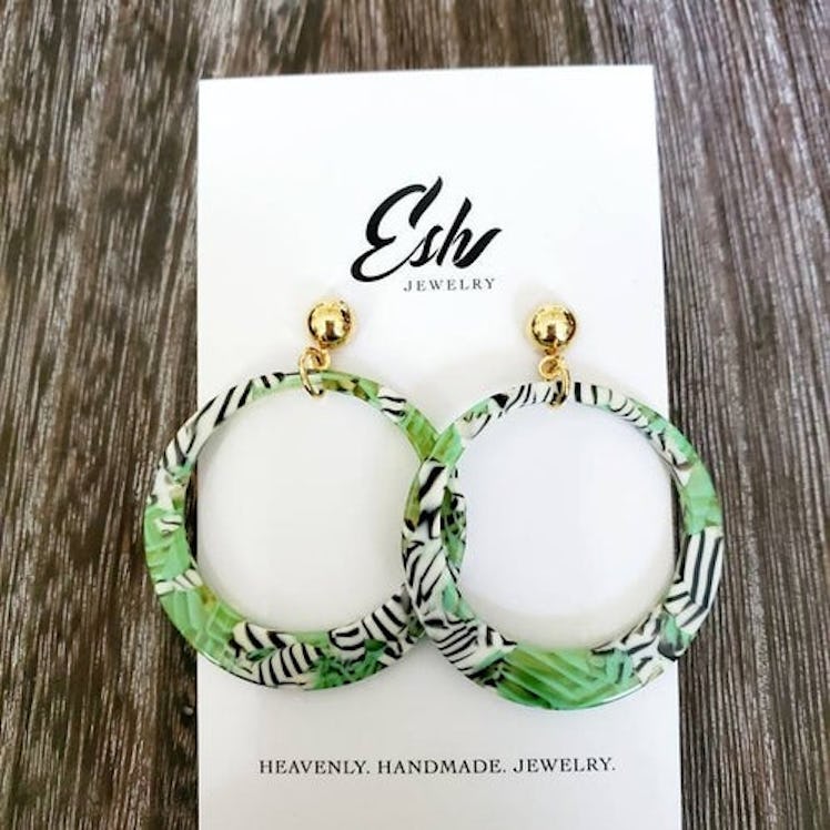 Esh Jewelry Collection Tropical Hoop Earrings