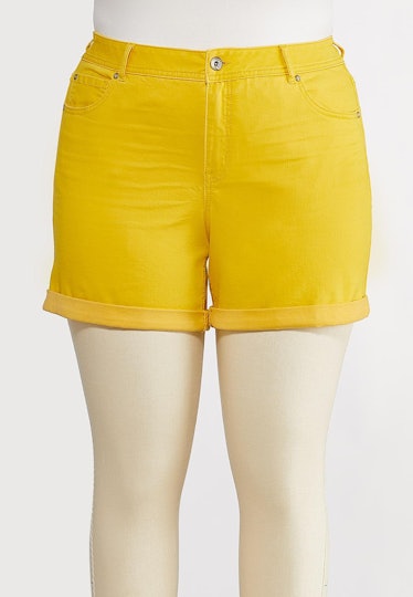 Cato Fashions Plus Size Colored Denim Shorts