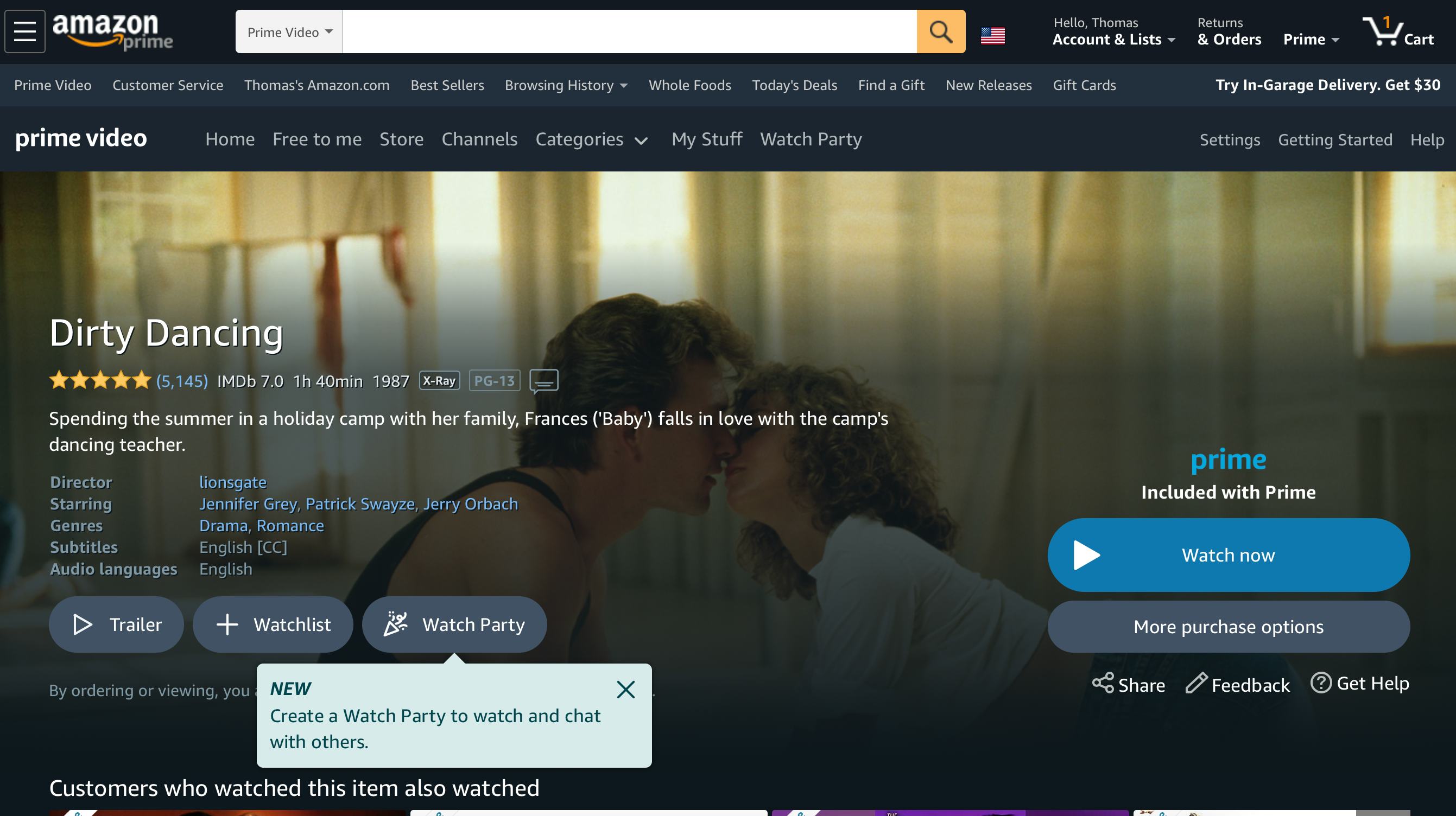 Amazon Prime Video will let you create a 100person Watch Party