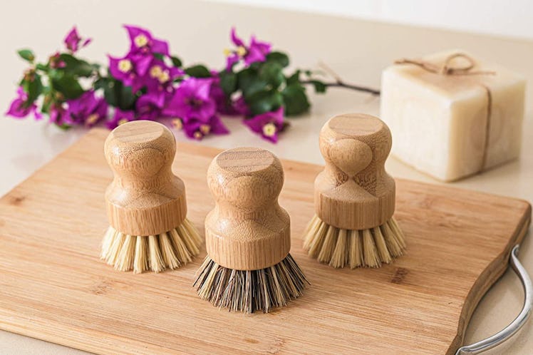 ECOLULU Natural Bamboo Dish Brushes (3-Pack)
