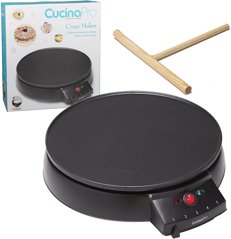 CucinaPro 12-Inch Non-Stick Crepe Maker with Spreader and Recipes