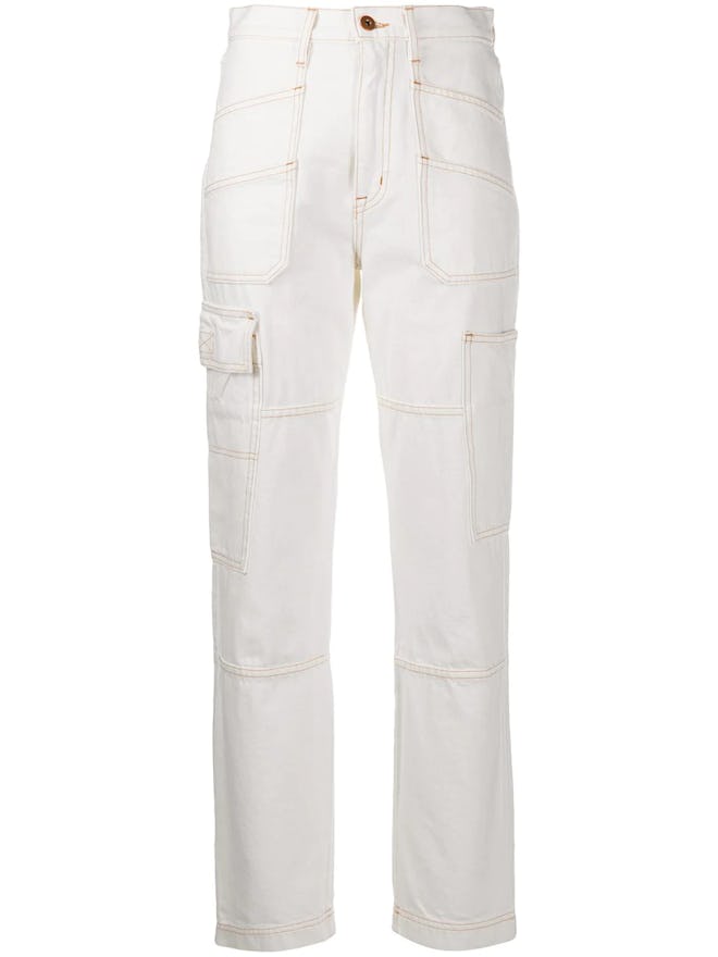 High-rise pocket-detail jeans