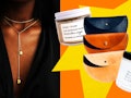 A Black woman models jewelry from a Black-owned Etsy shop on the left, with other beauty, hair, and ...