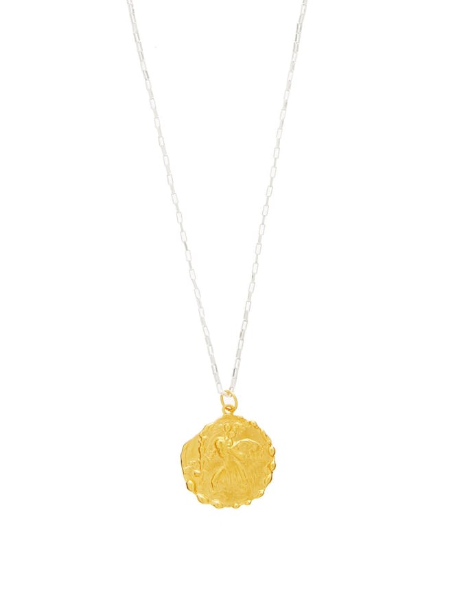 St Christopher 24kt Gold-Plated Necklace