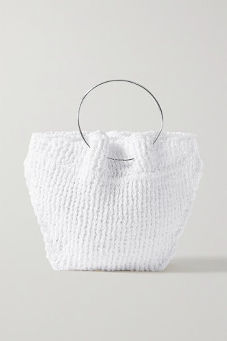 Flat Circle Crocheted Cotton Tote