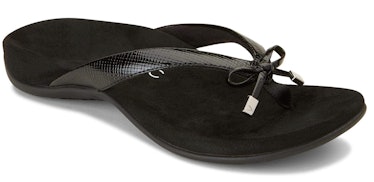 bow dressy flip flops with arch support 