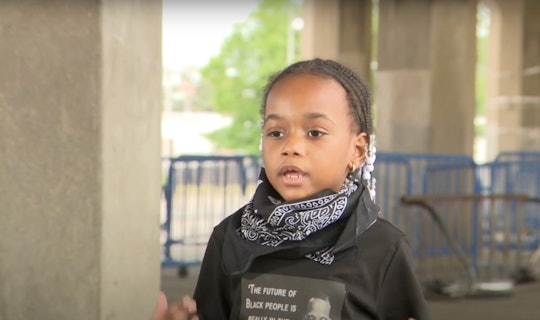 A little girl has gone viral at the Black Lives Matter protests.