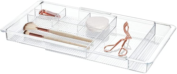 iDesign Clarity Plastic Expandable Drawer Organizer