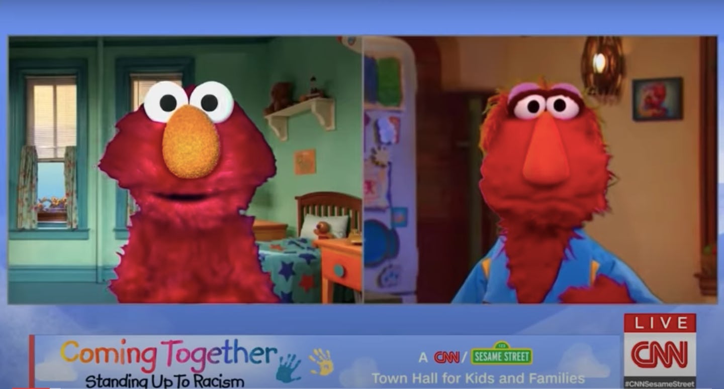 Watching CNN's town hall for kids on racism wth the help of the characters from 'Sesame Street' has ...