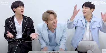 A Screenshot From The Video Of BTS' Jungkook, J-Hope, & Jin Dancing To "Jamais Vu."
