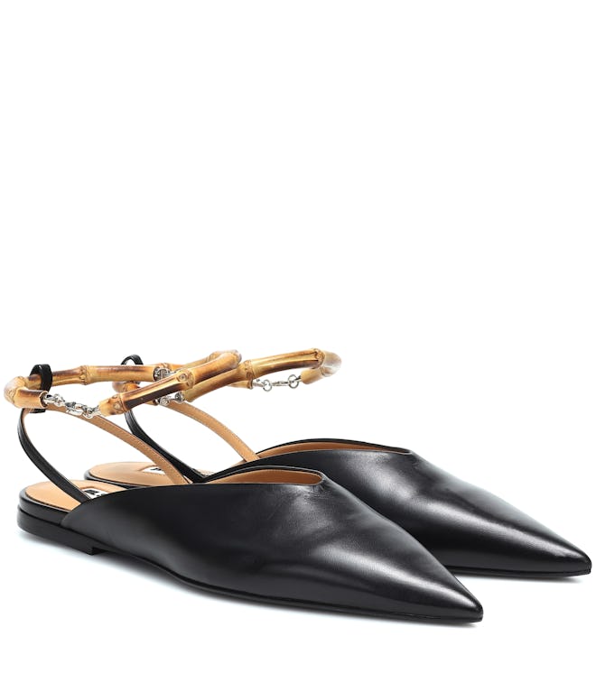 Slingback Leather Ballet Flats