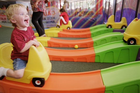 Boy on a rollercoaster at a daycare