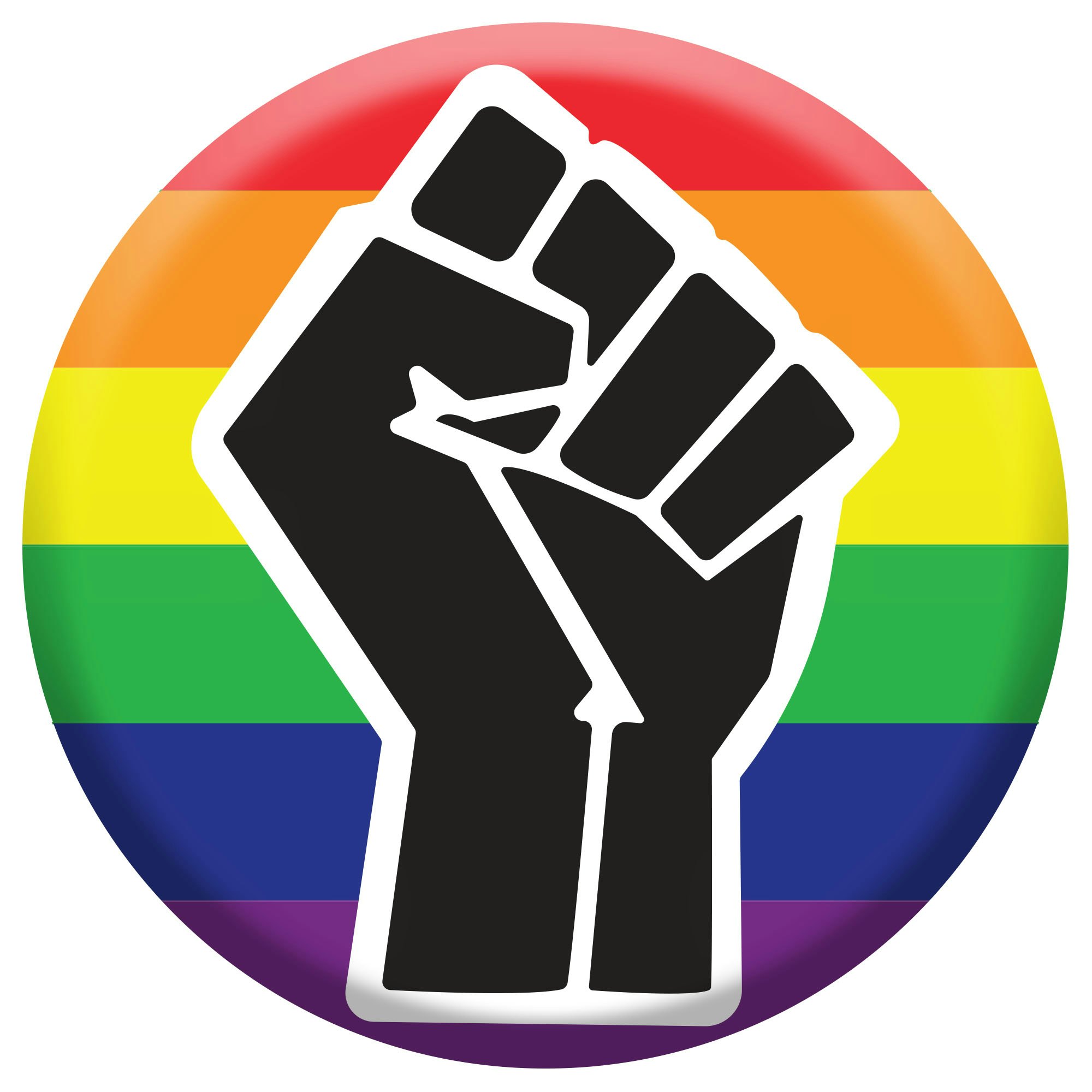 new black gay pride flag black power fist