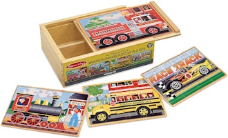 Melissa & Doug Wooden Jigsaw Puzzles In A Box 