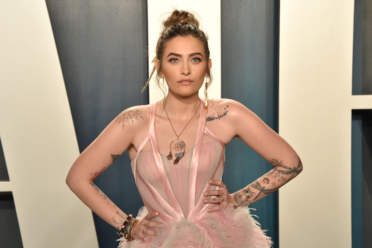 Paris Jackson attends the 2020 Vanity Fair Oscar Party at Wallis Annenberg Center for the Performing...