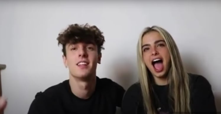 Bryce Hall and Addison Rae appear in a YouTube video together.