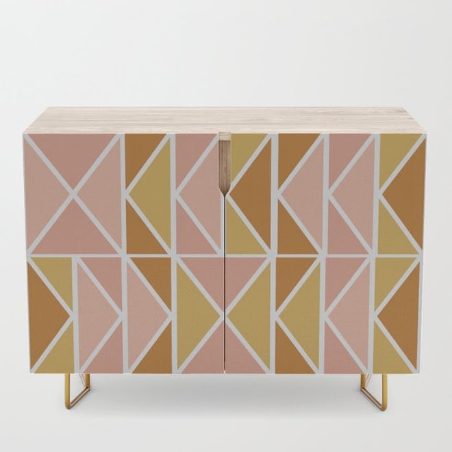 Blush and Terracotta Shapes Credenza