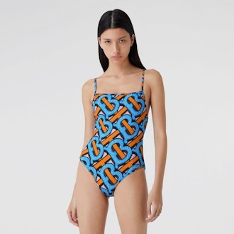 Monogram Print Swimsuit